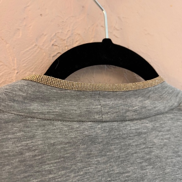 Brunello Cucinelli Scollo V Gray Cotton Long Sleeved T-shirt L - Picture 12 of 15